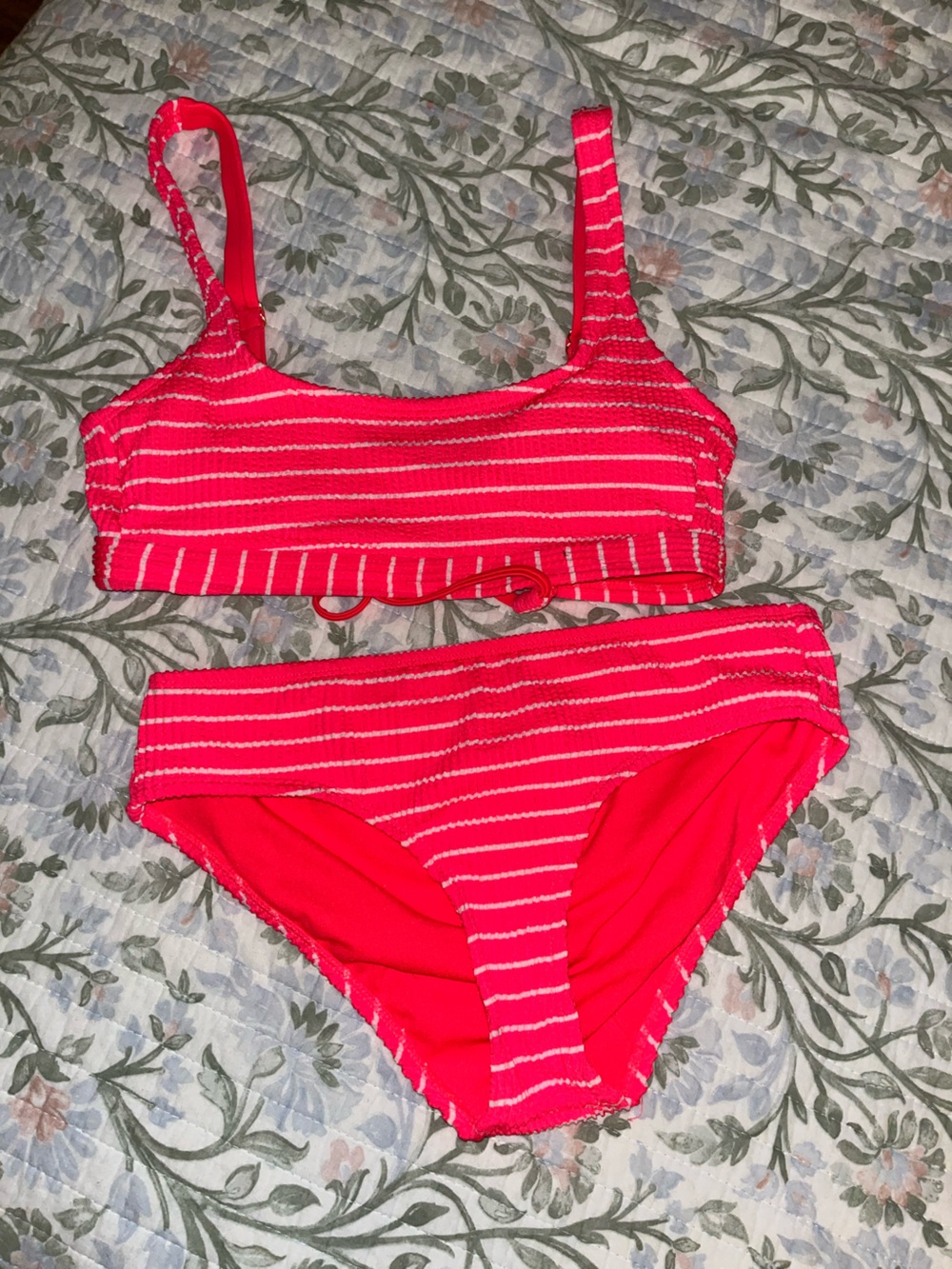 Xhilaration Hot Pink Striped Bikini